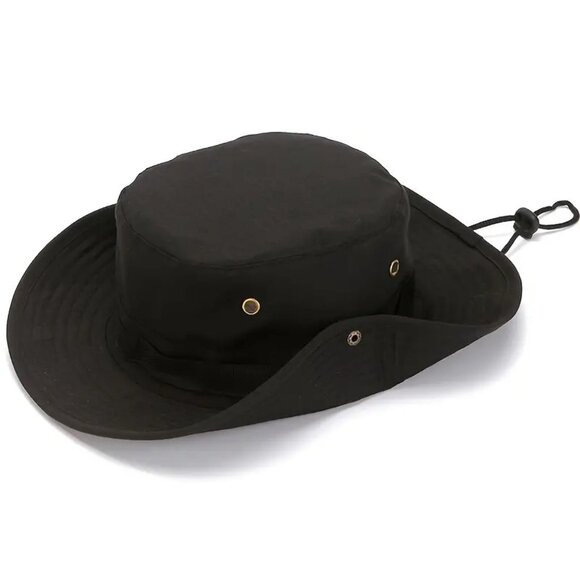 Black Fisherman, Fly Fishing Hat, Men's Outdoor UV Protection Spring & Summer - Picture 1 of 11